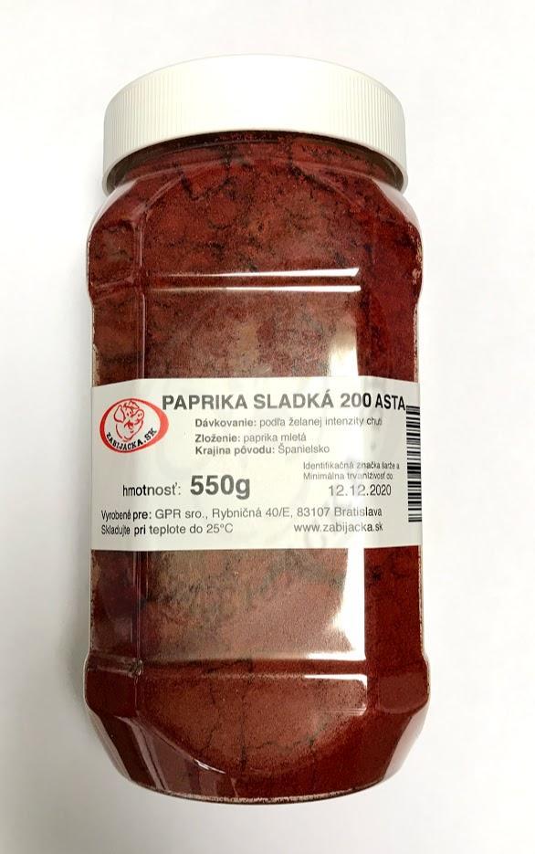 Paprika sladká mletá ASTA 200 550g