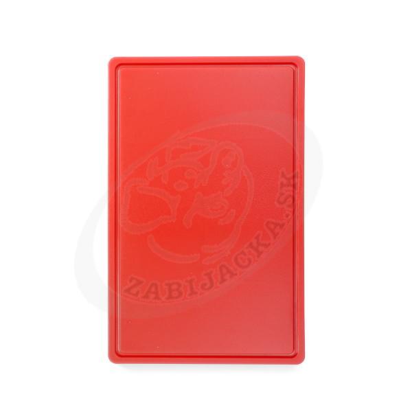 Doska na krájanie - plast, červená