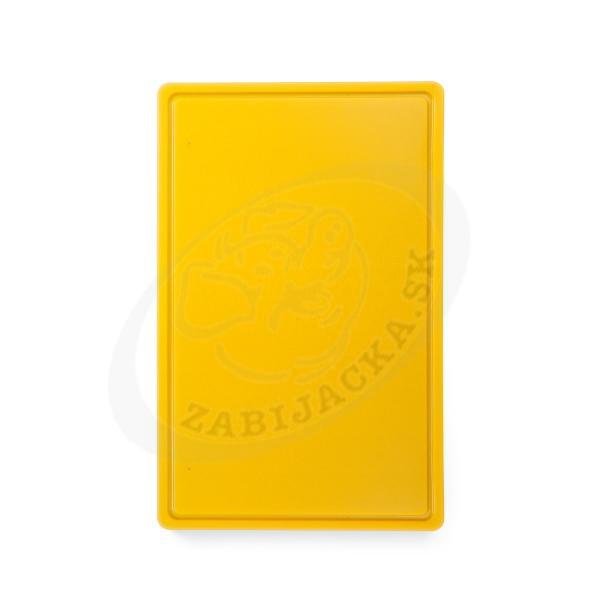 Doska na krájanie - plast, žltá