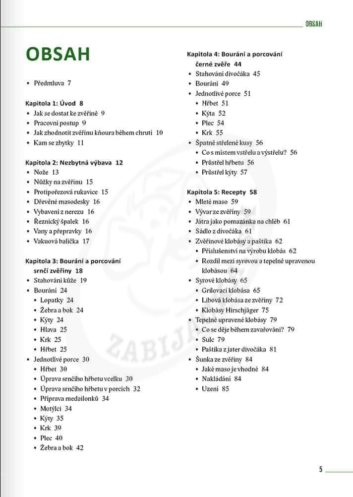 Domácí zpracování zvěřiny – výbava, bourání, recepty