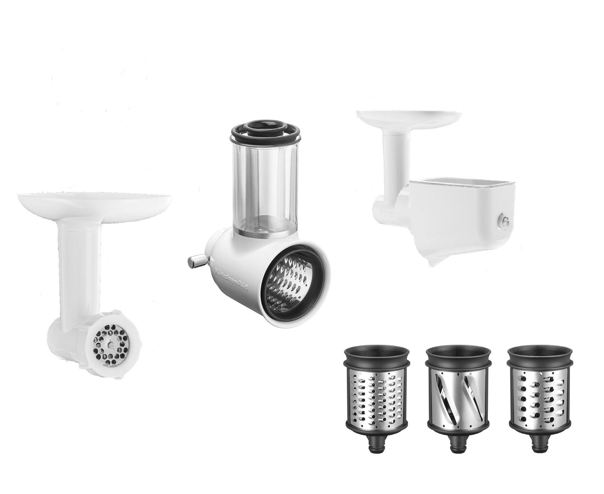 Príslušenstvo robota - Sada mlynček na mäso + lis na ovocie a zeleninu + strúhač/krájač zeleniny