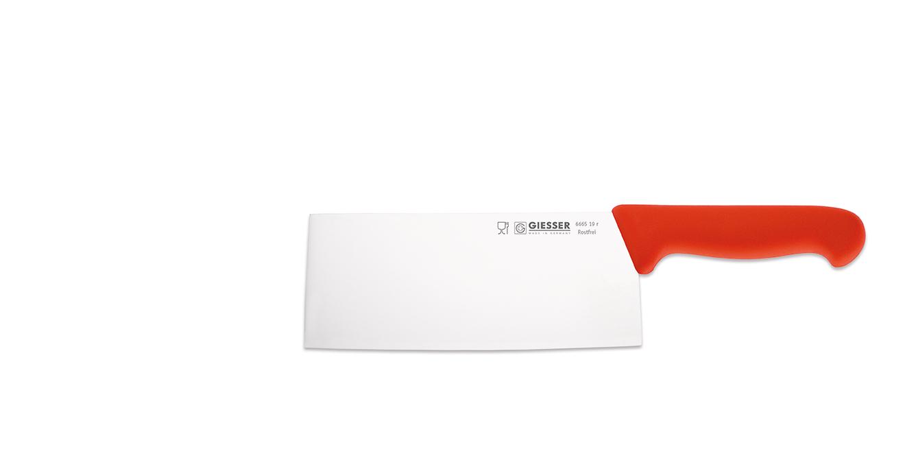 Čínsky Kuchársky nôž G 8466 19 červený