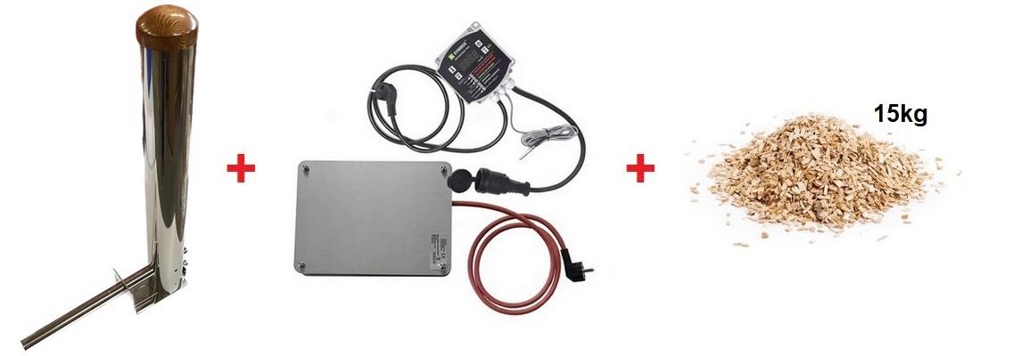 Variant C - Dymbox 5L + ohrievacia sada 2 kW + štiepky 15 kg