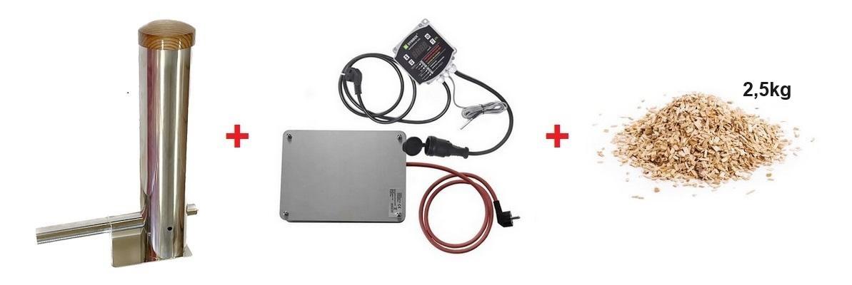 Variant C - Dymbox 2,3L + ohrievacia sada 2 kW + štiepky 10 litrov