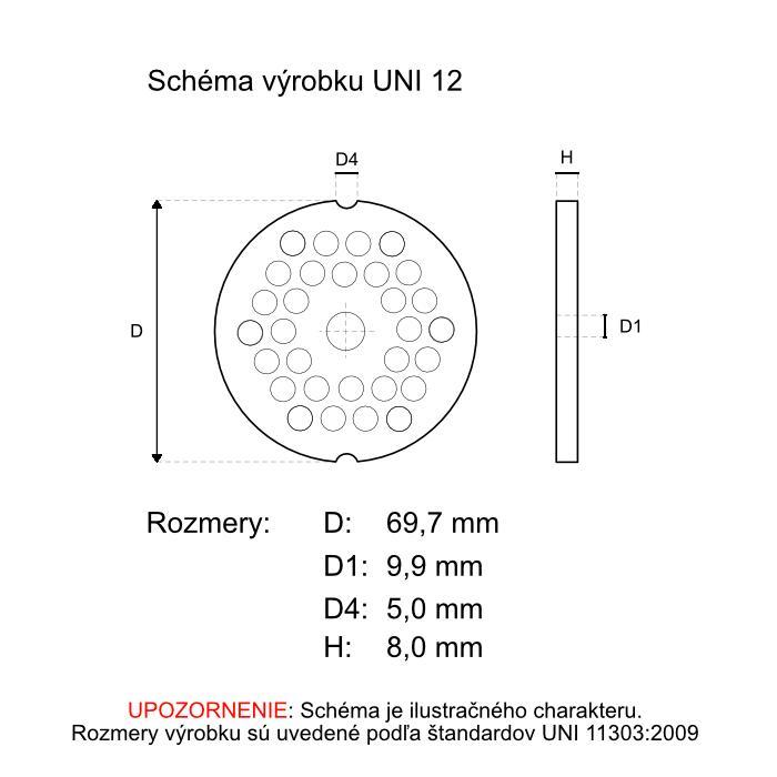 Rezacie dosky pre el. mlynčeky veľ. 12