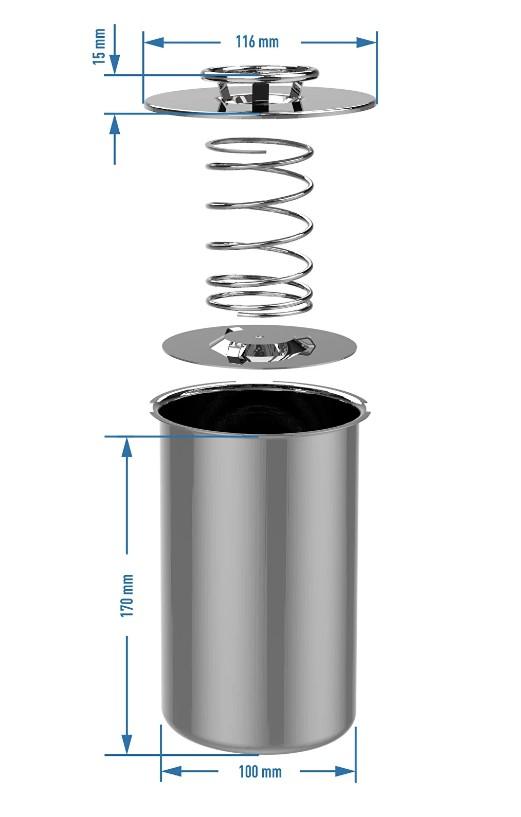 Šunkovar nerezový na 1,5 kg