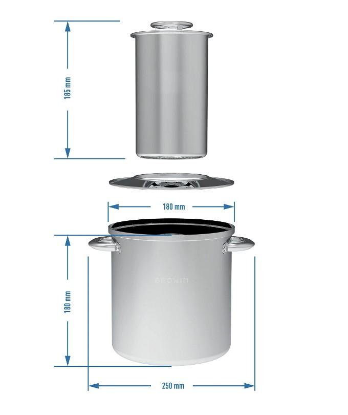 Set šunkovar nerezový na 1,5 kg + hrniec 4 l