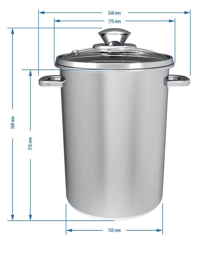 Hrniec 4 l s pokrievkou a košom