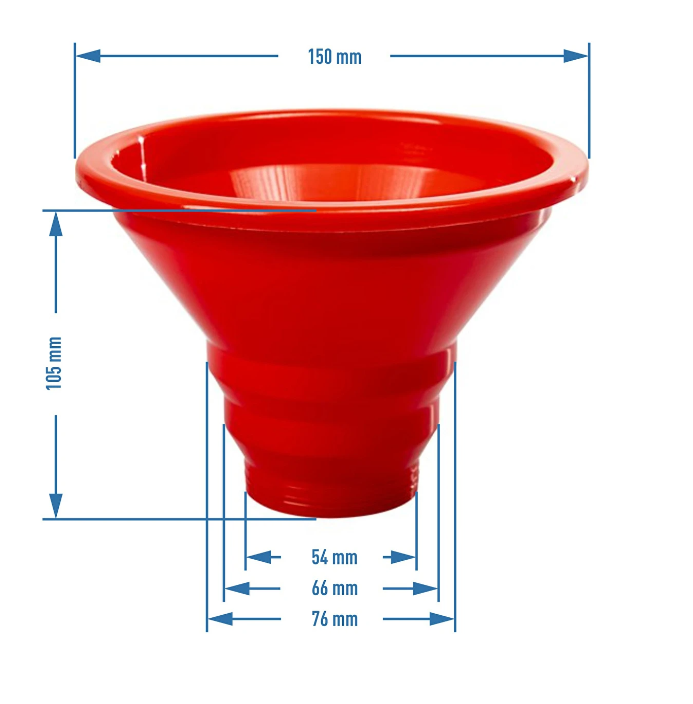 Lievik na plnenie pohárov 150/55 mm