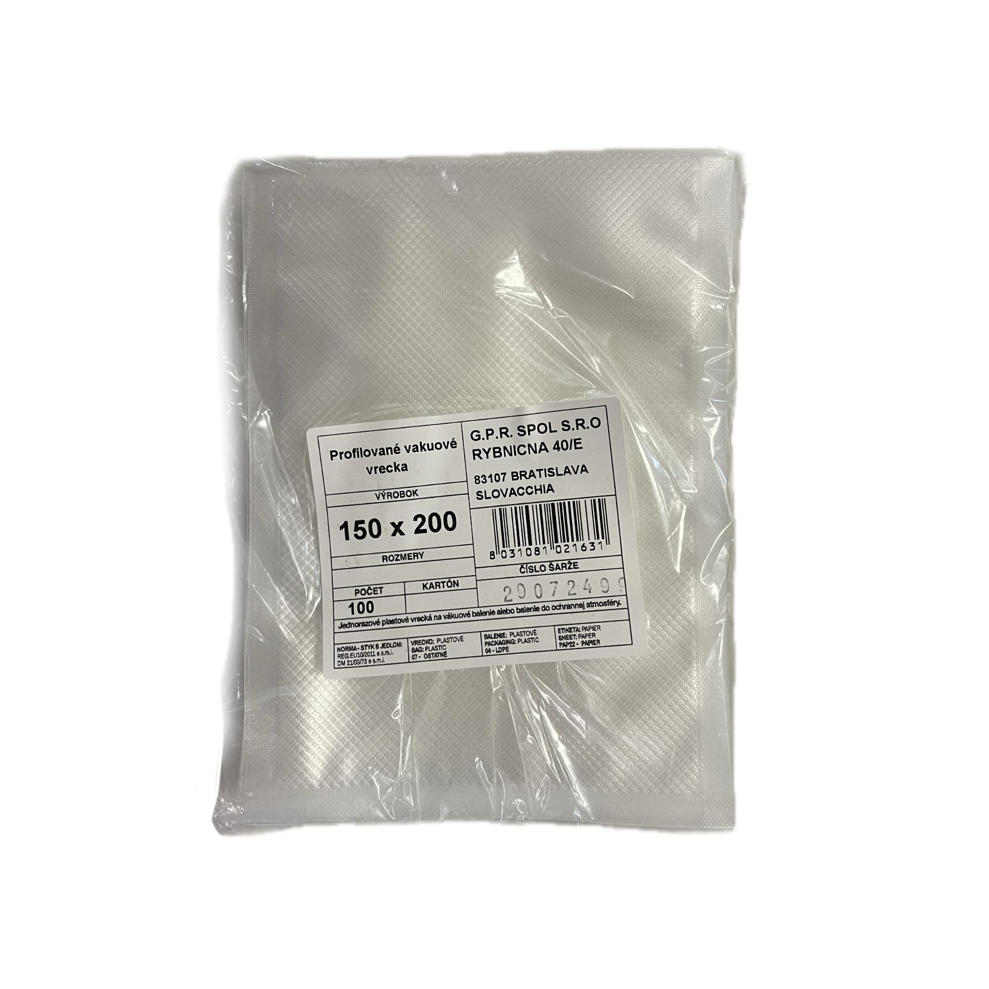 Vakuové vrecká profilované 150x200 (100ks)