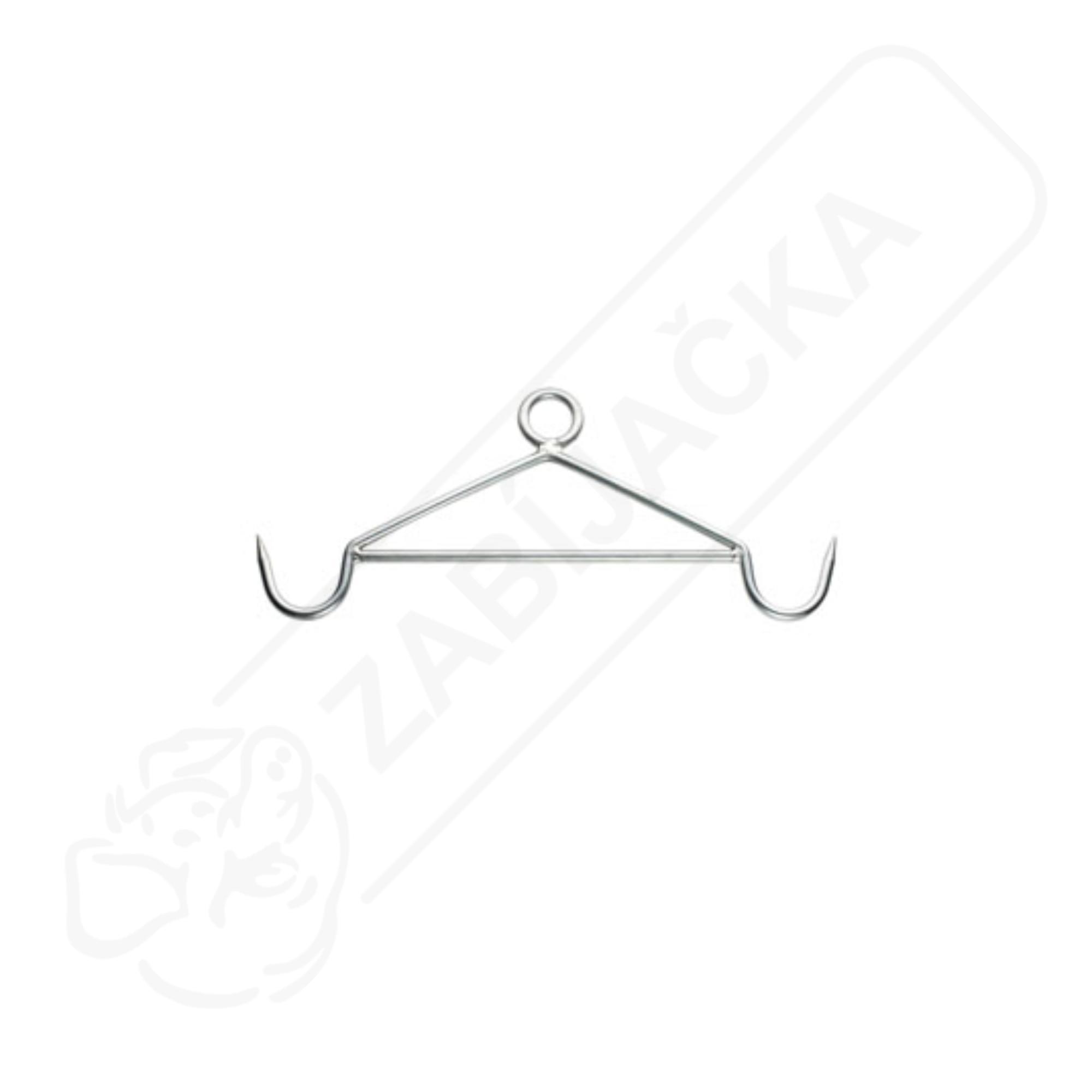 Vešiak na bravčové mäso z nehrdzavejúcej ocele s pevným krúžkom