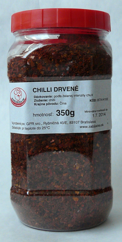 Čili drvené 350g Dóza