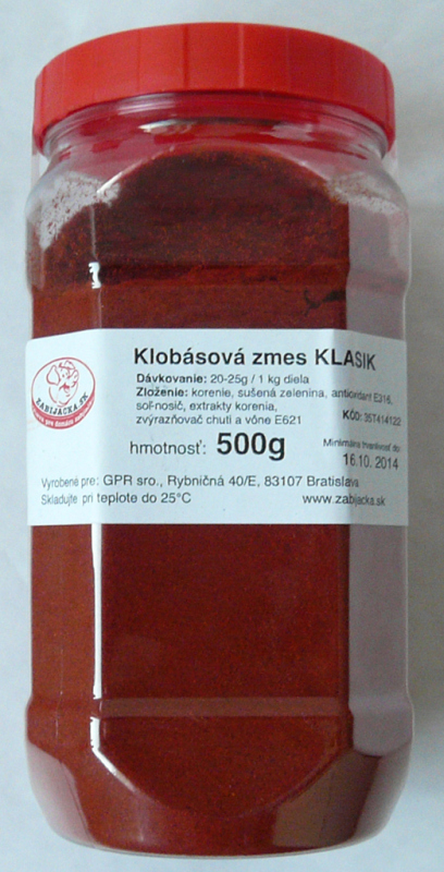 Klobásová zmes KLASIK 500g Dóza
